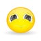 Crying emoji. Vector illustration smile icon.