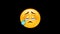 Crying face emoticon animation