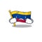 Crying flag colombia mascot shaped on character