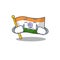 Crying flag indian isolated in the character