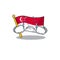 Crying flag singapore isolated with the character