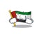 Crying flag united arab emirates on mascot