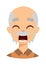 Crying grandpa vector illustration.