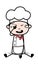 Crying with Hand on Face - Cartoon Waiter Male Chef Vector Illustration