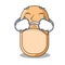 Crying home slippers icon in cartoon style