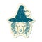 crying human witch character grunge sticker