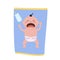 Crying hungry baby. Vector illustration