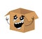 Crying internet meme illustration of cardboard box