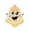 Crying internet meme illustration of christmas bell cookie