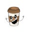 Crying internet meme illustration of coffee cup