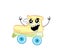 Crying internet meme illustration of old fashioned roller blades