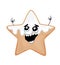 Crying internet meme illustration of star gingerbreak cookie