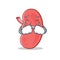 Crying kidney mascot cartoon style