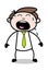 Crying Loudly - Office Businessman Employee Cartoon Vector Illustration