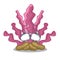 Crying pink seaweed isolated in the cartoon