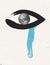 Crying planet. Contemporary art collage, modern creative design. Idea, inspiration, saving environment, environmental