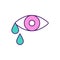 Crying RGB color icon