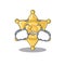 Crying star police badge the character shape