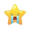 Crying star shaped comic emoticon