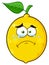 Crying Yellow Lemon Fruit Cartoon Emoji Face Character With Tears