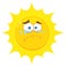 Crying Yellow Sun Cartoon Emoji Face Character With Tears