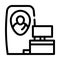 Cryonics medical equipment line icon vector illustration