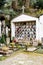 Crypt in a cemetery in the city of Varenna, on Lake Como, in Italy