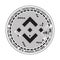 Crypto currency binance black and white symbol