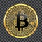 Crypto currency bitcoin golden symbol