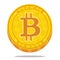 Crypto currency bitcoin icon. Vector illustration.