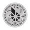 Crypto currency bitshares black and white symbol