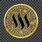 Crypto currency steem golden symbol