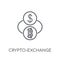 crypto-exchange linear icon. Modern outline crypto-exchange logo
