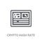 crypto hash rate icon. Trendy crypto hash rate logo concept on w