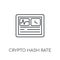 crypto hash rate linear icon. Modern outline crypto hash rate lo