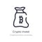 crypto invest outline icon. isolated line vector illustration from cryptocurrency economy collection. editable thin stroke crypto