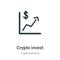 Crypto invest vector icon on white background. Flat vector crypto invest icon symbol sign from modern cryptocurrency collection