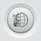 Crypto Protection Network Button Icon.