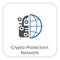 Crypto Protection Network Icon.
