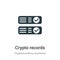 Crypto records vector icon on white background. Flat vector crypto records icon symbol sign from modern cryptocurrency economy and