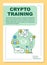 Crypto training poster template layout. Cryptocurrency trading analytics. Bitcoin business. Banner, booklet, leaflet