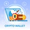 Crypto Wallet Bitcoin Dollar Online Bank Banner