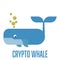 Crypto Whale consept vector illustration on a white background