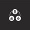 cryptocurrencies icon. Filled cryptocurrencies icon for website design and mobile, app development. cryptocurrencies icon from