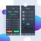 Cryptocurrencies trading, and exchange UI or UX concept for Mobile Apps.