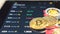 Cryptocurrency on Binance trading app, Bitcoin BTC with BNB, Ethereum, Dogecoin, Cardano, Litcoin, altcoin digital coin