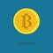 Cryptocurrency bitcoin the future coin. Virtual cryptocurrency concept. vector illustration