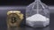 Cryptocurrency bitcoin. Hourglass that marks the right time to buy Bitcoin