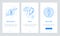 Cryptocurrency and Blockchain concept onboarding app screens. Modern and simplified vector illustration walkthrough screens templa