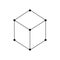 Cryptocurrency Blockchain Cube concept. Farm for mining. Digital market, finance and trading. Square building icon for web design,